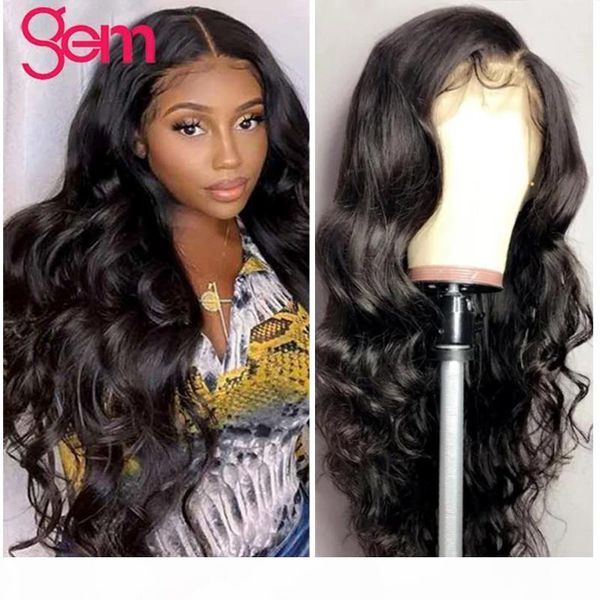 

13x6 transparent lace frontal wigs hd lace wigs body wave front for women gem hair brazilian 30 inch 4x4 closure, Black;brown