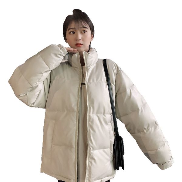 

autumn winter jacket women cotton padded coat female loose pu parka outwear fashion thick warm casual overcoatx1016, Black;brown