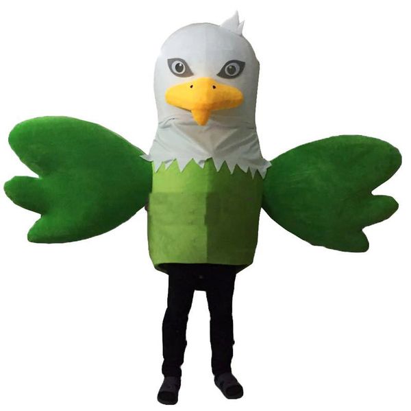 

2019 factory new green little eagle cartoon character mascot costume custom products custom-made ing, Red;yellow