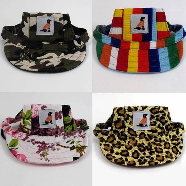 

summer pet dog hat cap outdoor dog baseball cap canvas small sunscreen accessories1