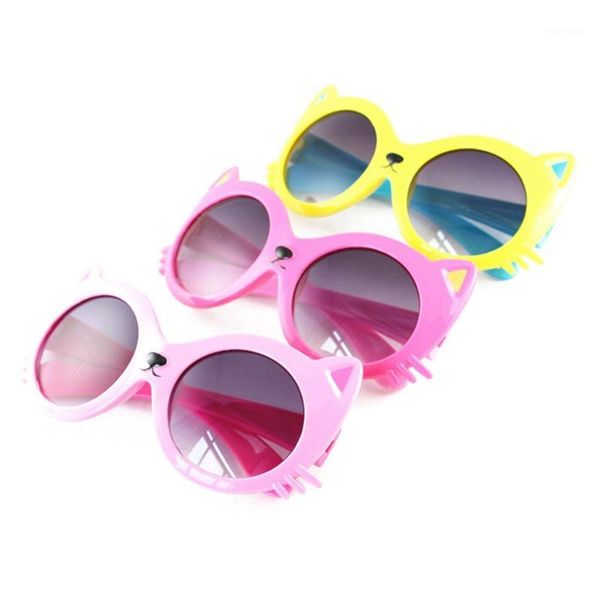 

sunglasses cartoon cat face children brand desinger 2021 trand cute colorful babies pc sun glasses lentes de sol mujer1, White;black