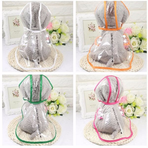 

waterproof clothes transparent puppy rainwear dog universal for summer spring hooded pet rain coat with hood
