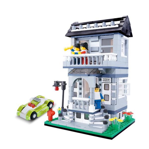 

aiboully 2017 new city villa house sports car building blocks sets kids diy educational bricks toys diy wmtpus xhlove