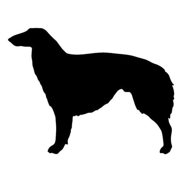 

16.8*12.8cm borzoi dog vinyl decal car stickers waterproof car styling bumper decoration black/silver s1-1210