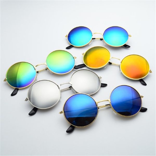 

mirrored new retro vintage round sunglasses outdoor sports metal frame classic sun glasses eyewear driving uv400