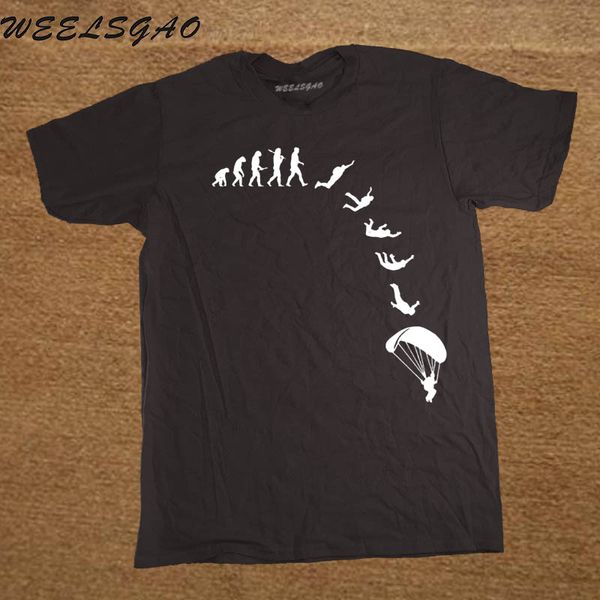 

new fashion go skydiving evolution brand clothing casual funny print streetwear short sleeve sport hooded sweatshirt hoodie men t shirt