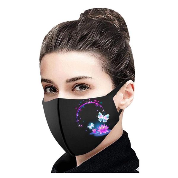 

пылезащитная моющаяся маска для взрослых бабочки печати face fabric маски защиты многоразового proof рот masque femme lavable bbydqp sweet07