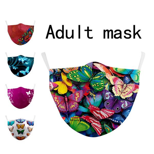 

дизайнер лица маски luxury mask washable ткань пылезащитный респиратор открытый велоспорт бабочка печати маски для женщин мужчин