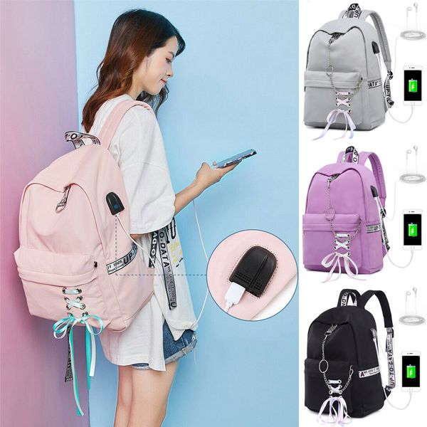 

anti-theft women lapnotebook backpack + usb charging port school bag