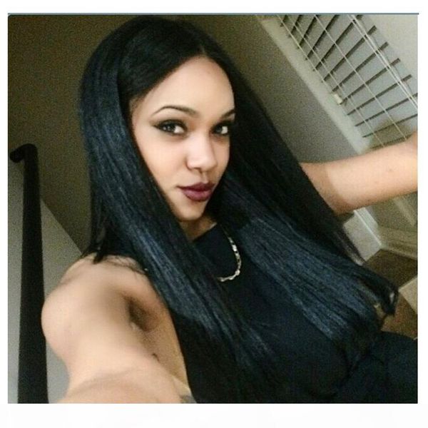 

silk straight полный шнурок человеческих волос парики лучший glueless бразильский человеческих волос бразильский парик для черных женщин, Black;brown