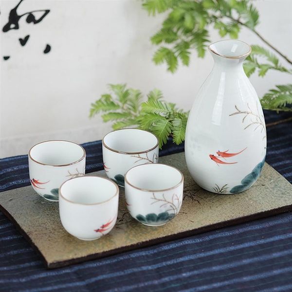 

саке стиль фарфор ручной работы из бамбука рыб и японских набор сервировки печатных bbyske bwkf