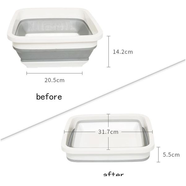 

foldable bucket car wash bucket outdoor foldable basin fishing camping car vegetable fruit basin household cleaning bbyzuf