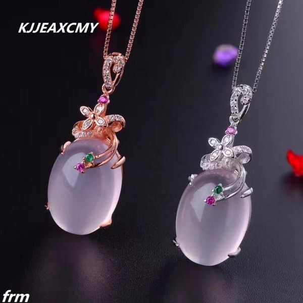 

kjjeaxcmy boutique jewelry, natural furong pendant wholesale 925 sterling silver peach blossom crystal