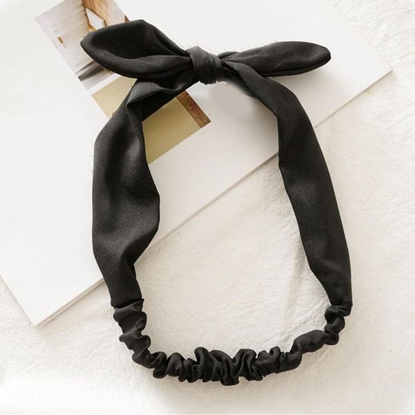 

fashion rabbit ear knotted headband elastic hair bands for women makeup yoga hair accessories women female hairband headdress q sqcsmc
