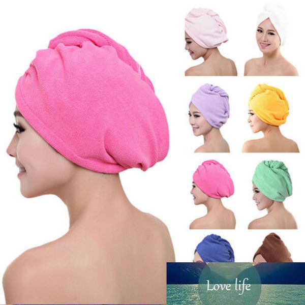 60 * 25см моды Wrap Микроволокно волос Полотенце Hat Тюрбан Twist Quick Dry Сушка Cap Ladies Ванна Пляжные полотенца