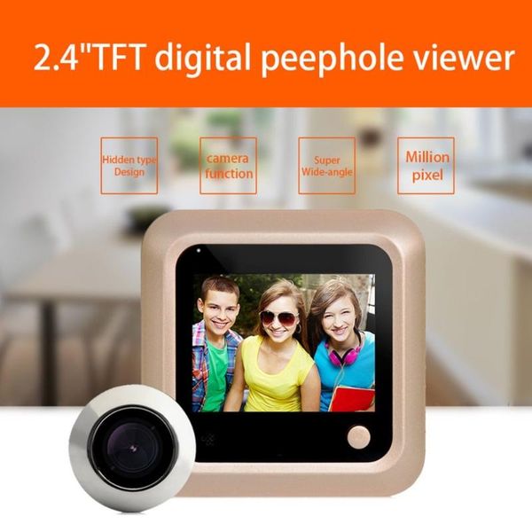 

x5 home smart doorbell security door peephole camera electronic cat eye and hd pixels tft color screen display audio door bell