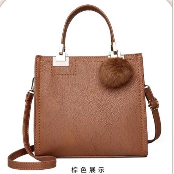

shoulder bags ladies hand fashion tote casual women designer for with hairball