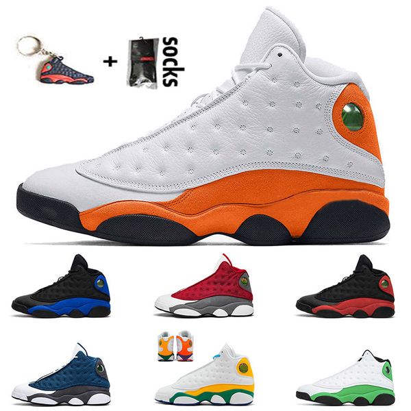 

2021 starfish red flint jumpman 13 13s women men retro lucky green basketball shoes bred playground chicago sports sneakers size 36-47, White;red