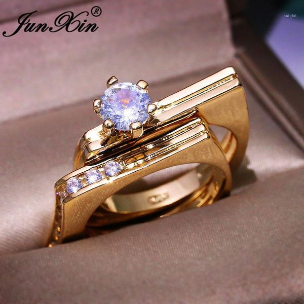 

vintage promise engagement rings for women irregular geometric ring set yellow gold round red stone white crystal wedding bands1, Slivery;golden
