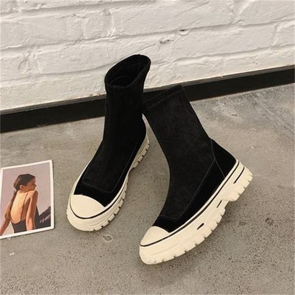 

new stretch 2021 lycra knee high designer spring fall girl boots ladies shoes black35-40 2tvv, Black