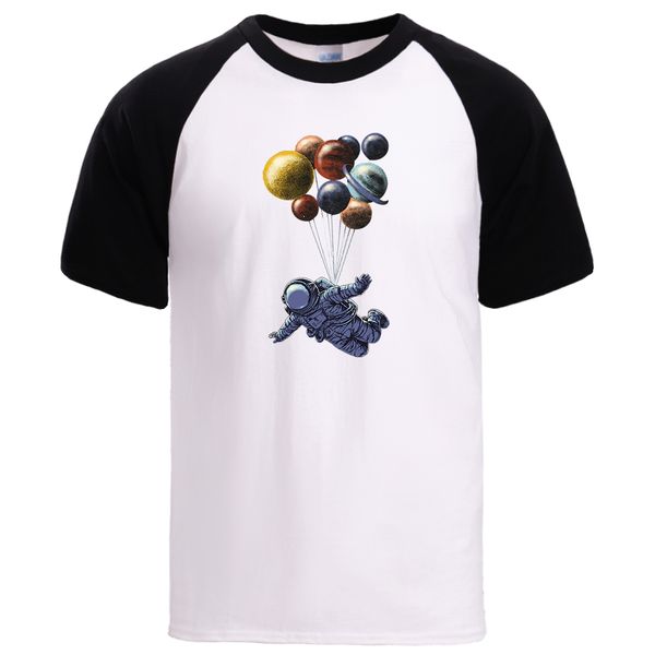 

astronaut balloon print man short sleeve raglan summer sportswear 2020 man crewneck loose tee sport hooded sweatshirt hoodie men t shirt