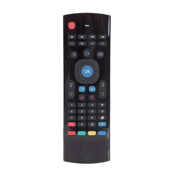

t 2.4g wireless flight air mouse keyboard russian english ir learning microphone voice for android smart tv box pk remote cont