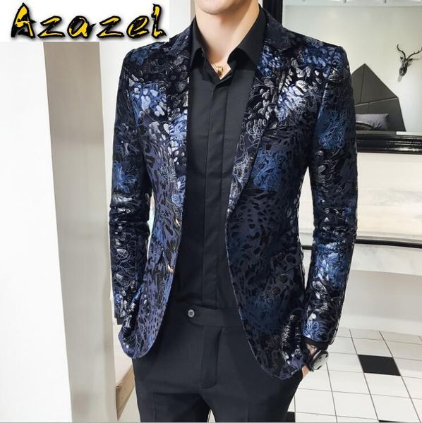 

easy care new gold velvet blue fashion suit mens spring europe britpop blazers retro slim fit wedding suits for men, White;black