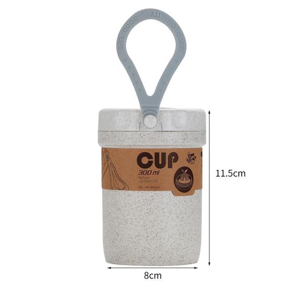 

baispo портативный соломы пшеницы суп кубок пластиковые герметичные lunch box японский мини bento box каша cup креативный контейнер еды jlly