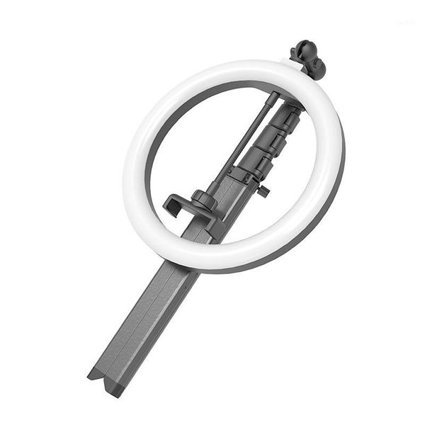 

flash heads 26cm ring light usb dimmable selfie lamp with one-piece folding stand for tik tok youtube makeup video live studio1