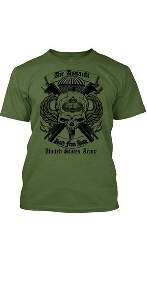 

new men summer tee shirt us army air assault paratrooper combat t-shirt by goliath74 funny t-shirt sport hooded sweatshirt hoodie