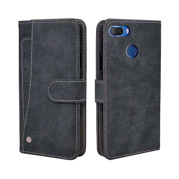 

flip leather wallet for lenovo k9 k5 a6 note play pro s5 k520 case vintage business tpu silicone cover with card slots