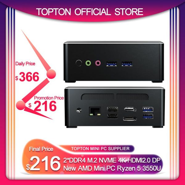 

amd nuc mini computer ryzen r5 3550h r7 2700u vega grafische 2 * ddr4 m.2 nvme + 2.5 '"sata gaming pc windows 10 4k hdmi2.0 dp a