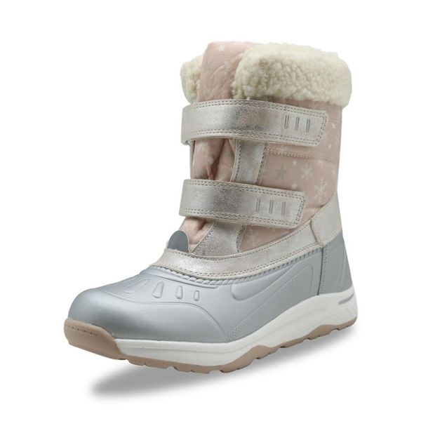 Wasserdichte Schneestiefel für Jungen und Mädchen, mit Fleece gefütterte Winterschuhe für Kinder in der Mitte der Wade, Schwarz, Marinegrau, für Spaziergänge im Freien, Wandern 201113