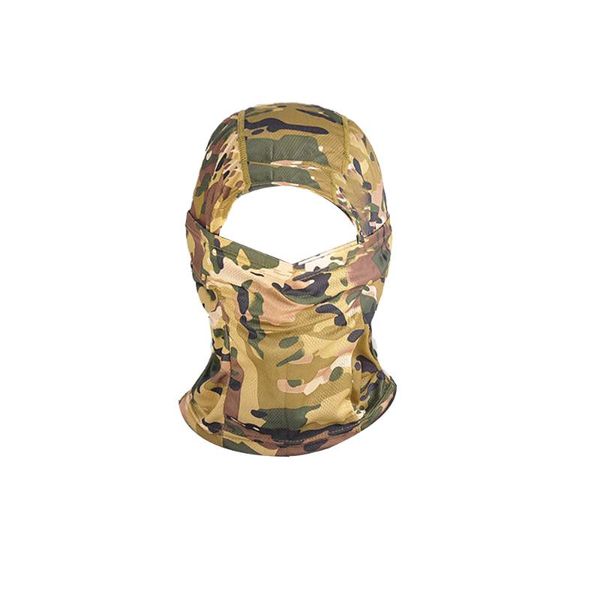 

outdoor ski riding mask neck protection mask motorcycle earmuffs head scarf facemask camouflage headgear tactical equipment, Black