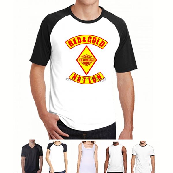 

мужчины футболка красного и золотой nation bandidos black tshirt одна сторона нового смешной тенниски новинки тенниска женщина спорт толстов