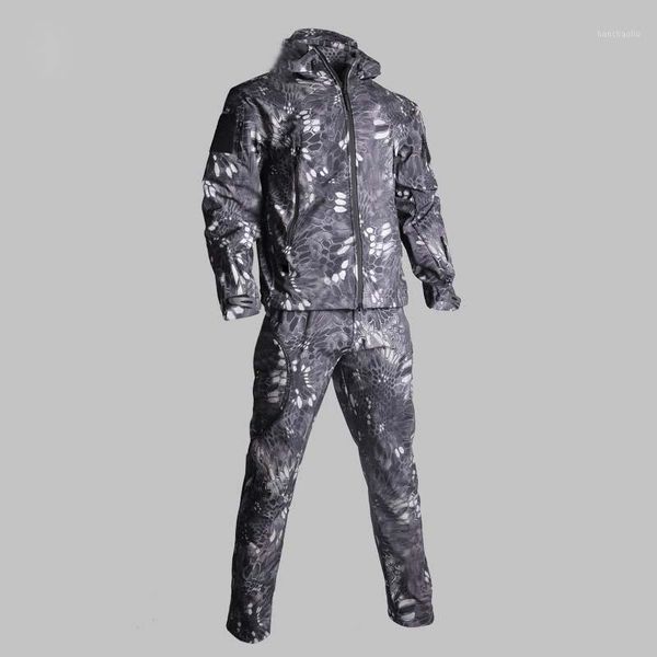 

hunting sets tactical jacket set camouflage softshell waterproof windproof suits army outdoor shooting hiking outerwear clothing1, Camo