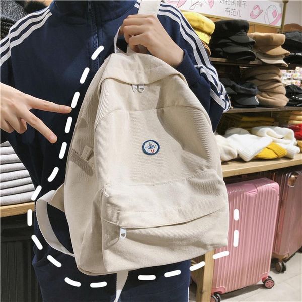 

bolsossac brand women's backpacks corduroy girls school bags fashion girls backpacks 2020 new female school bag student backpack