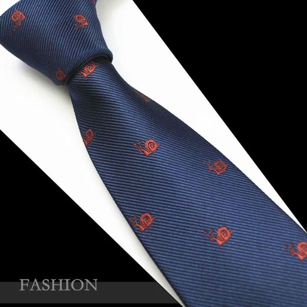 

neck ties rbocomens 7cm animal patterned silk jacquard necktie for men blue tie business wedding party gravatas red, Blue;purple