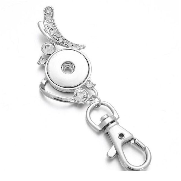 

new snap jewelry 18mm crystal snap button keychains keyring pendant layard for women gi qyletp