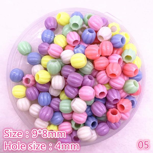 

50шт / много многоцветные акриловые большие отверстия шариков для детей детские бусы для изготовления ювелирных изделий diy браслеты ручной