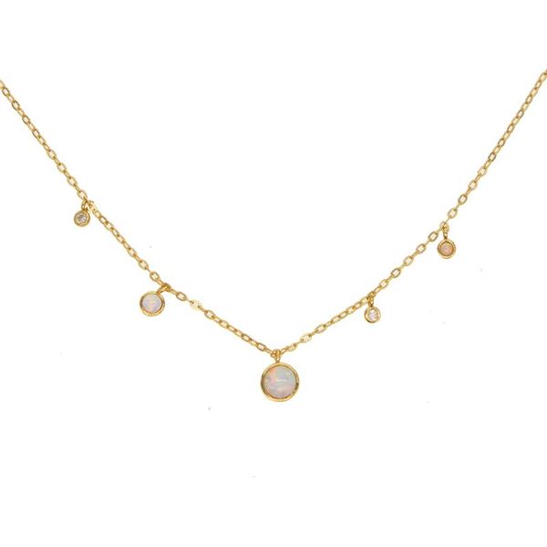 

guarantee 100% 925 sterling silver vermeil minimal round dots cz opal choker simple charm chocker necklace