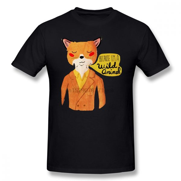 

уэс андерсон, потому что я m дикое животное лето плюс размер 100 хлопок мужчины смазливая с коротким рукавом балахон дизайнеров футболки тол