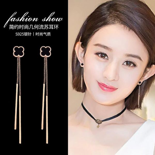 

earrings designer hoop stud tassel long suitable for social gathering party charm ear jewelry 925 silver ohrringe fashion all-match