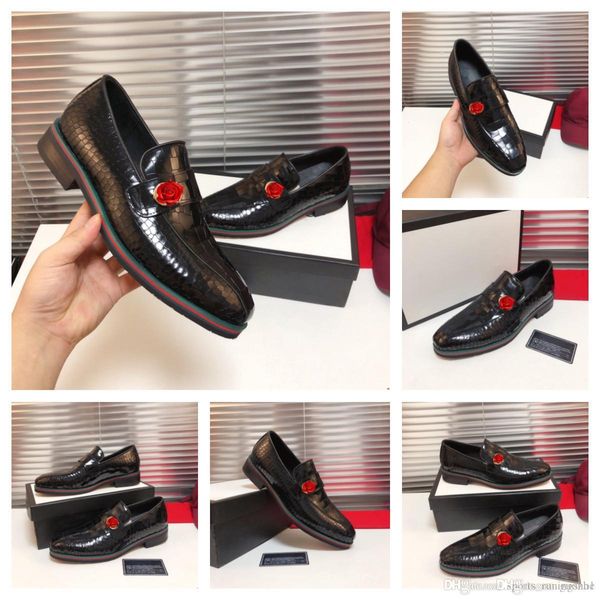 

classical men designers dress shoes flat formal luxury mens business oxfords casual shoe pu leather shoes slip-on plus size male footwear, Black