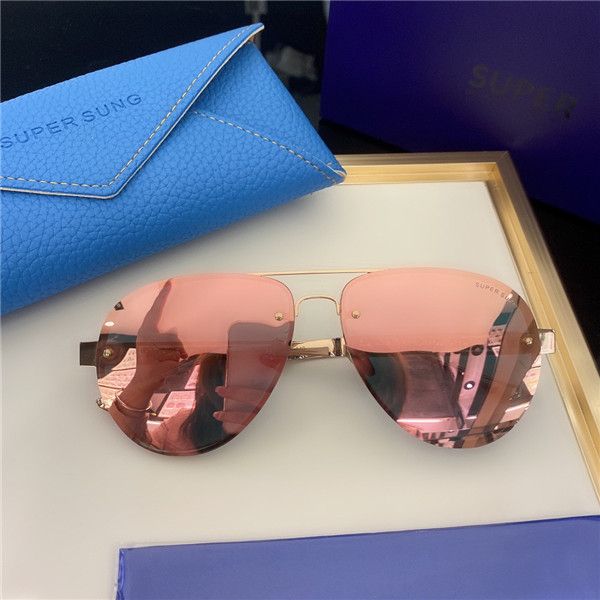 

907 fashion sunglasses with uv protection for men and women vintage oval frameless popular come with case classic sunglasses, White;black