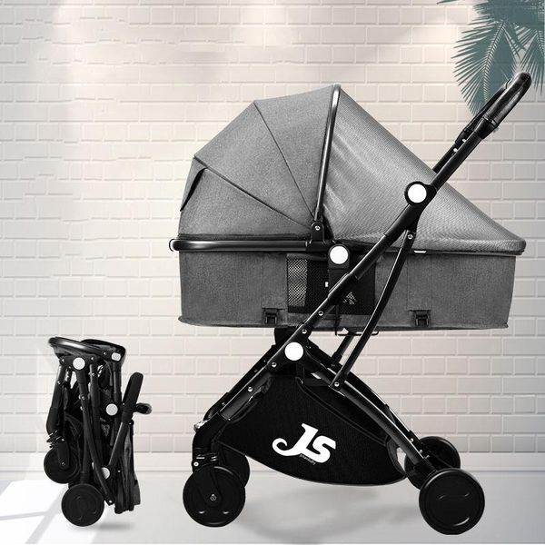 

strollers# jusanbaby baby stroller can sit recline lightweight double-sided folding high landscape absorber born