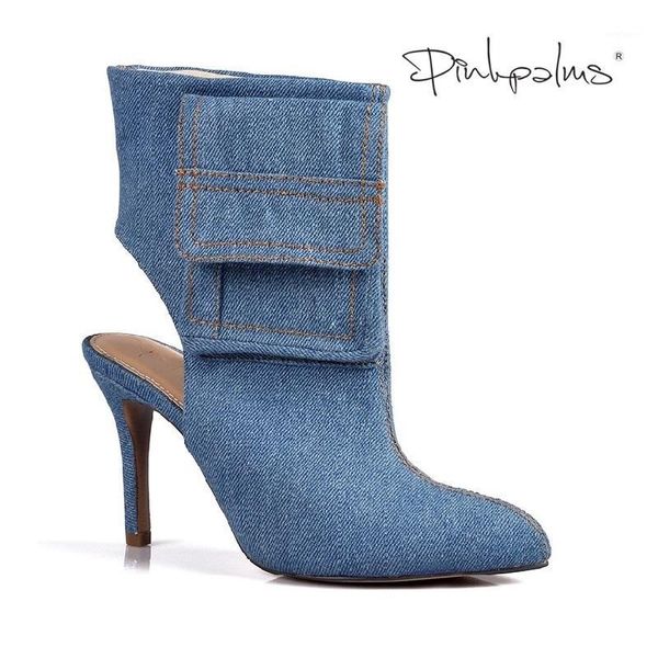 

shoes women fashion boots high heels blue denim pocket ankle boots1, Black