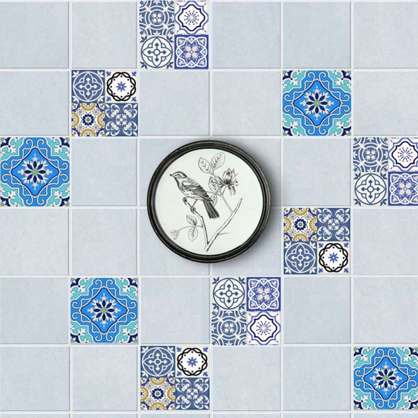 

new european style waterproof ceramic tile kitchen bathroom diy renovation wall creative decoration paste dt001