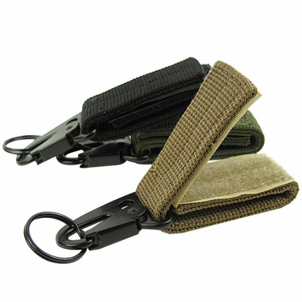 

20pcs climbing accessory outdoor carabiner strap clip nylon tactical molle backpack key hook webbing buckle hanging bel qylydo