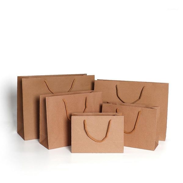 

shopping bags kraft paper bag strong solid black twist handle paper party gift carrier environmental clothing shopper bag1